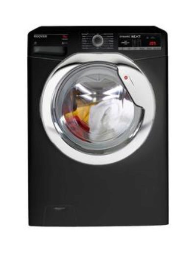 Hoover Dynamic Next Dxoa49C3B 9Kg Load, 1400 Spin Washing Machine - Black/Chrome Hoover Dynamic Next Dxoa49C3B 9Kg Load, 1400 Spin Washing Machine - Black/Chrome
